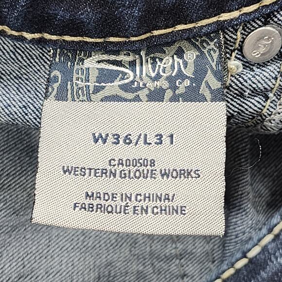 Silver Jeans Womens W36/L31 Blue Dark Wash Suki Jegging Low Rise Straight Leg - Picture 7 of 14